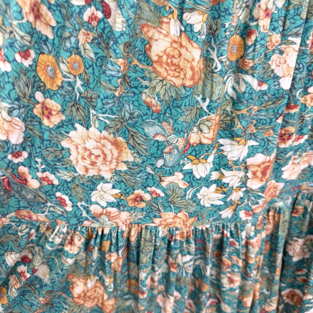 Peruvian Connection Womens Strapless Casual Maxi Dress Size M Floral Summer - Picture 5 of 8